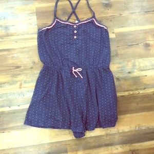 Pink and blue romper